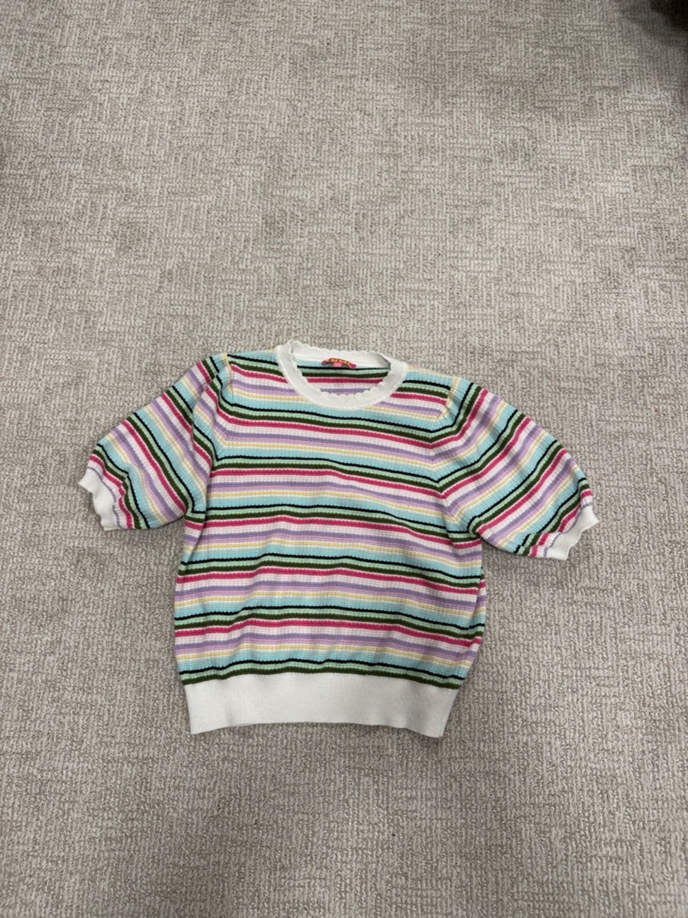 THML women's Multicolor Striped Knit Top - White Trim